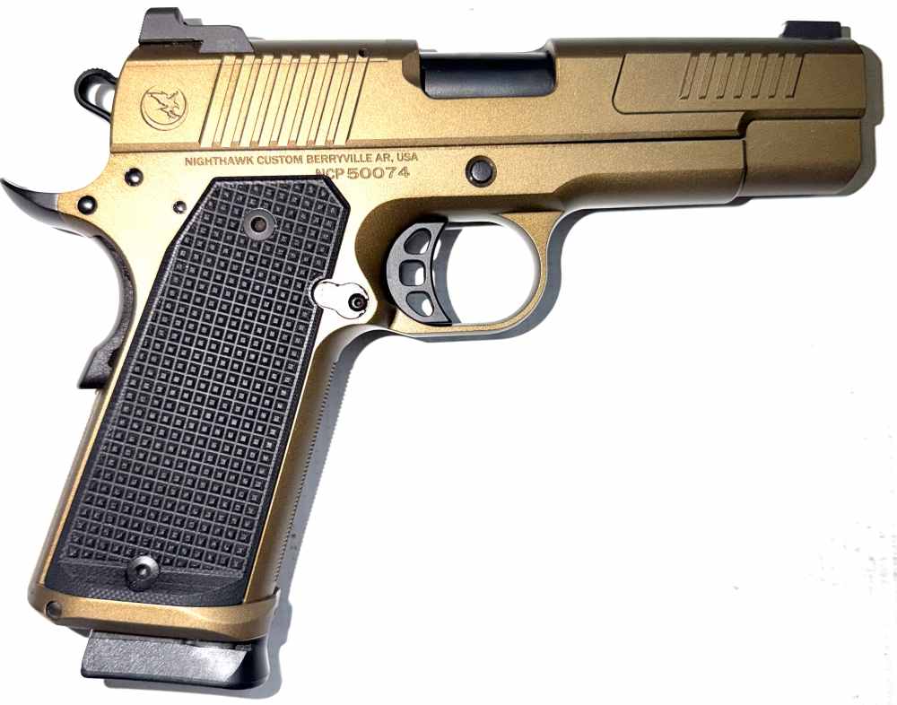 NEW! NIGHTHAWK MODEL 1911 DELEGATE IOS 9MM SINGLE STACK PISTOL BURNT BRONZE-img-3