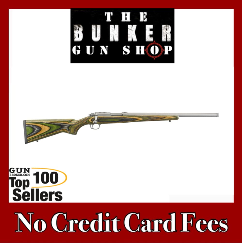 NEW! RUGER MODEL 77/17 GREEN LAMINATE STAINLESS .17 WSM 7219-img-0