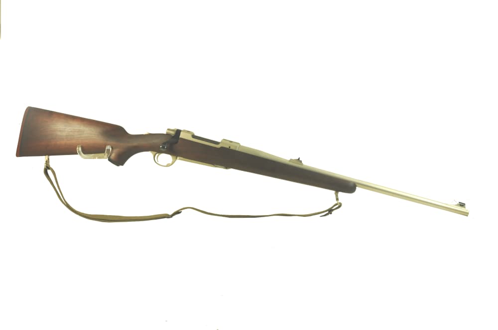 Ruger M-77 .308 Win, Nickel Plated, excellet condition, Williams adj sight-img-0