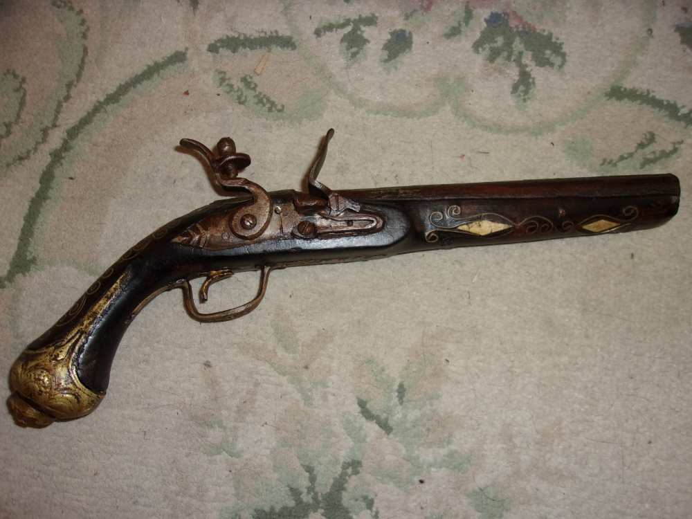 Antique North African Flintlock Pistol-img-0