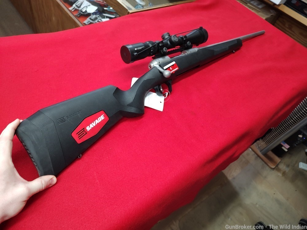 Savage Arms 57341 110 Apex Storm XP 204 Ruger 4+1 20", Matte Stainless Meta-img-4