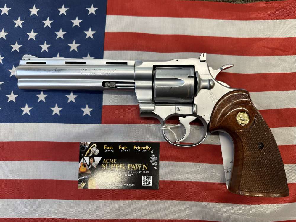 G-195770-1 COLT PYTHON REVOLVER SS 357 MAGNUM 6"-img-0