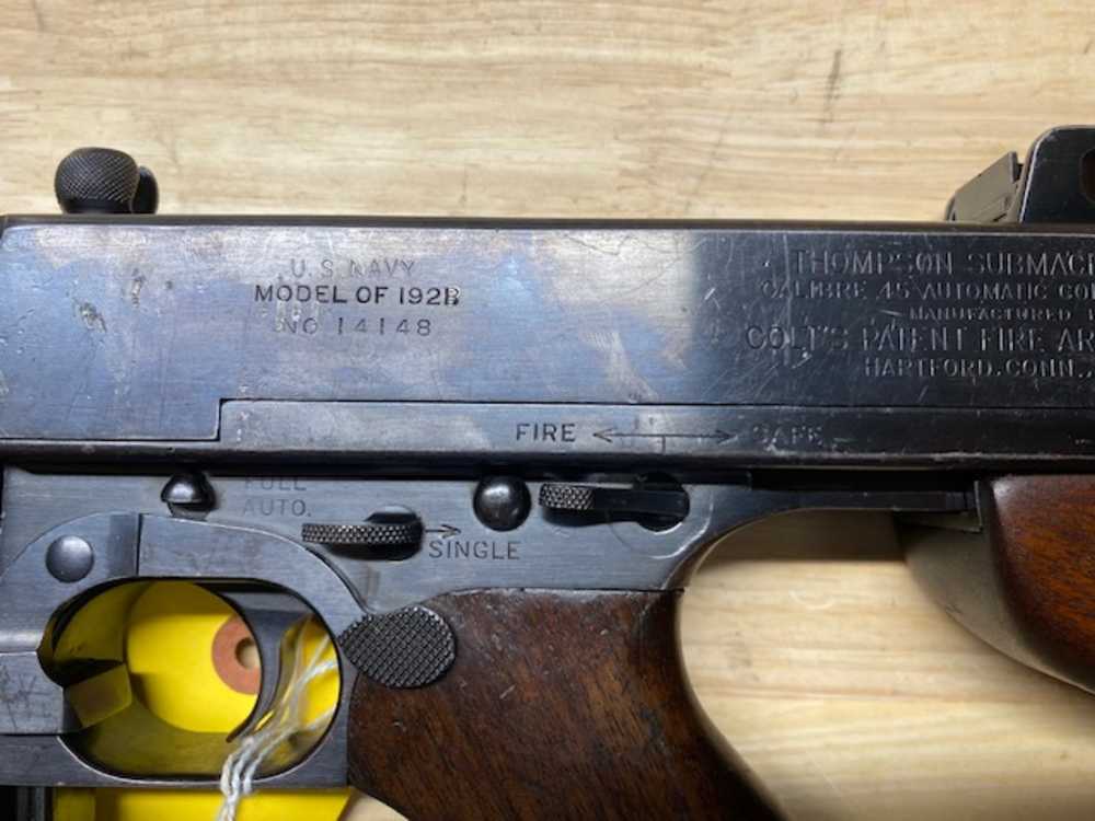 Colt Thompson Model 1921/1928 Navy Overstamp - Serial #14148 Fully Transfer-img-21