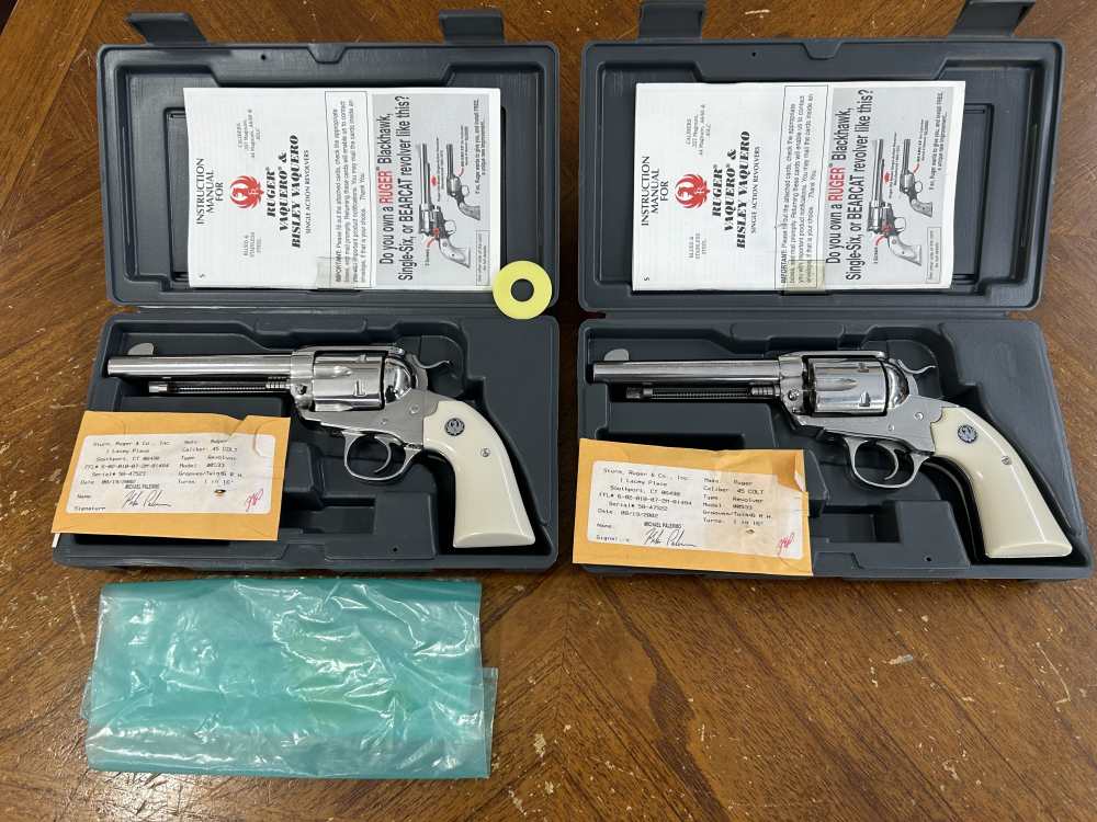 RUGER BISLEY VAQUEROS 45 COLT SET OF SEQUENTIAL SERIAL NO -img-11