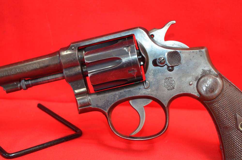 S&W Model 10 (1905) Pre- WWII- Mfg. 1922-1923 Factory Diamond Grips-img-3