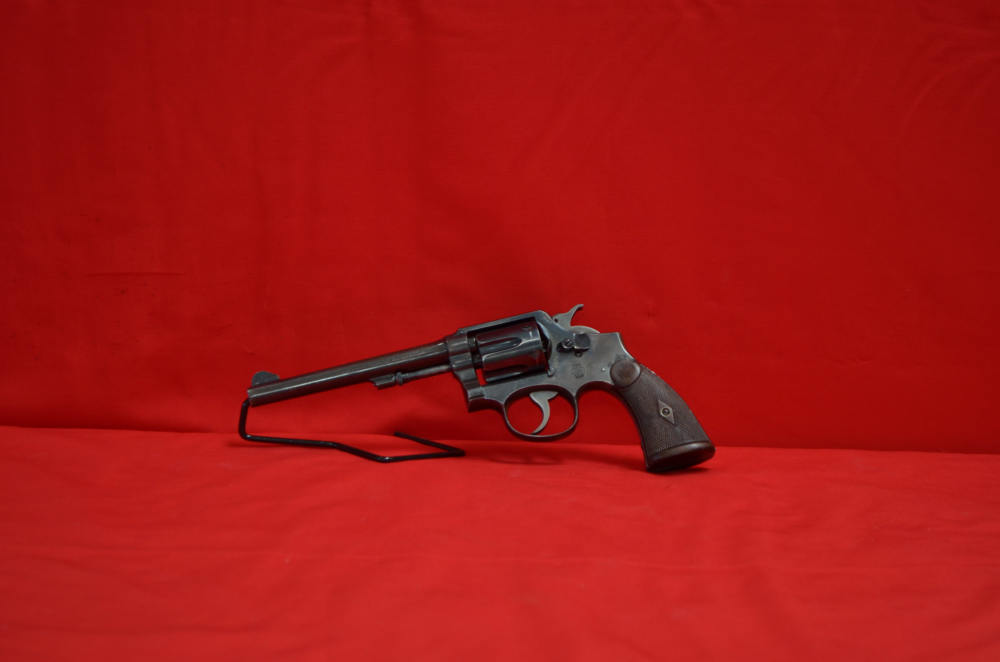 S&W Model 10 (1905) Pre- WWII- Mfg. 1922-1923 Factory Diamond Grips-img-0