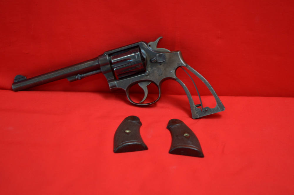 S&W Model 10 (1905) Pre- WWII- Mfg. 1922-1923 Factory Diamond Grips-img-8