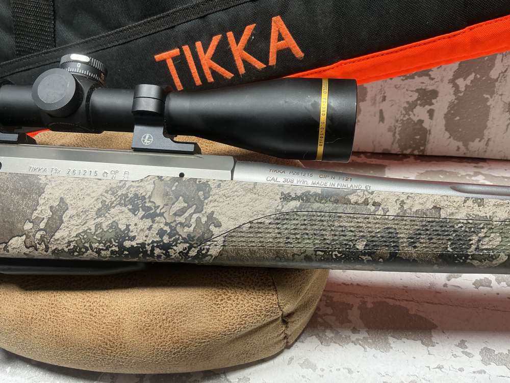 ! VERY NICE, Tikka, T3X, Left Handed, .308, W/ Leupold Scope, Stainless !-img-4