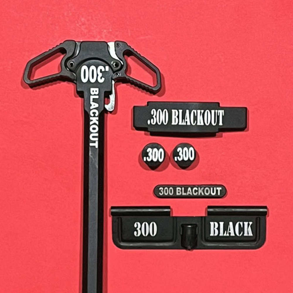 AR-15 Engraved Ambidextrous Handle Set - .300 Blackout-img-0