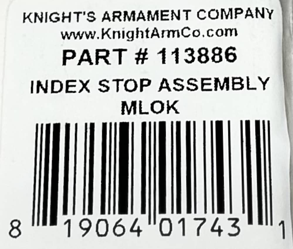 Knights Armament Index Stop Assembly MLOK KAC 113886 PN:113886  -img-2