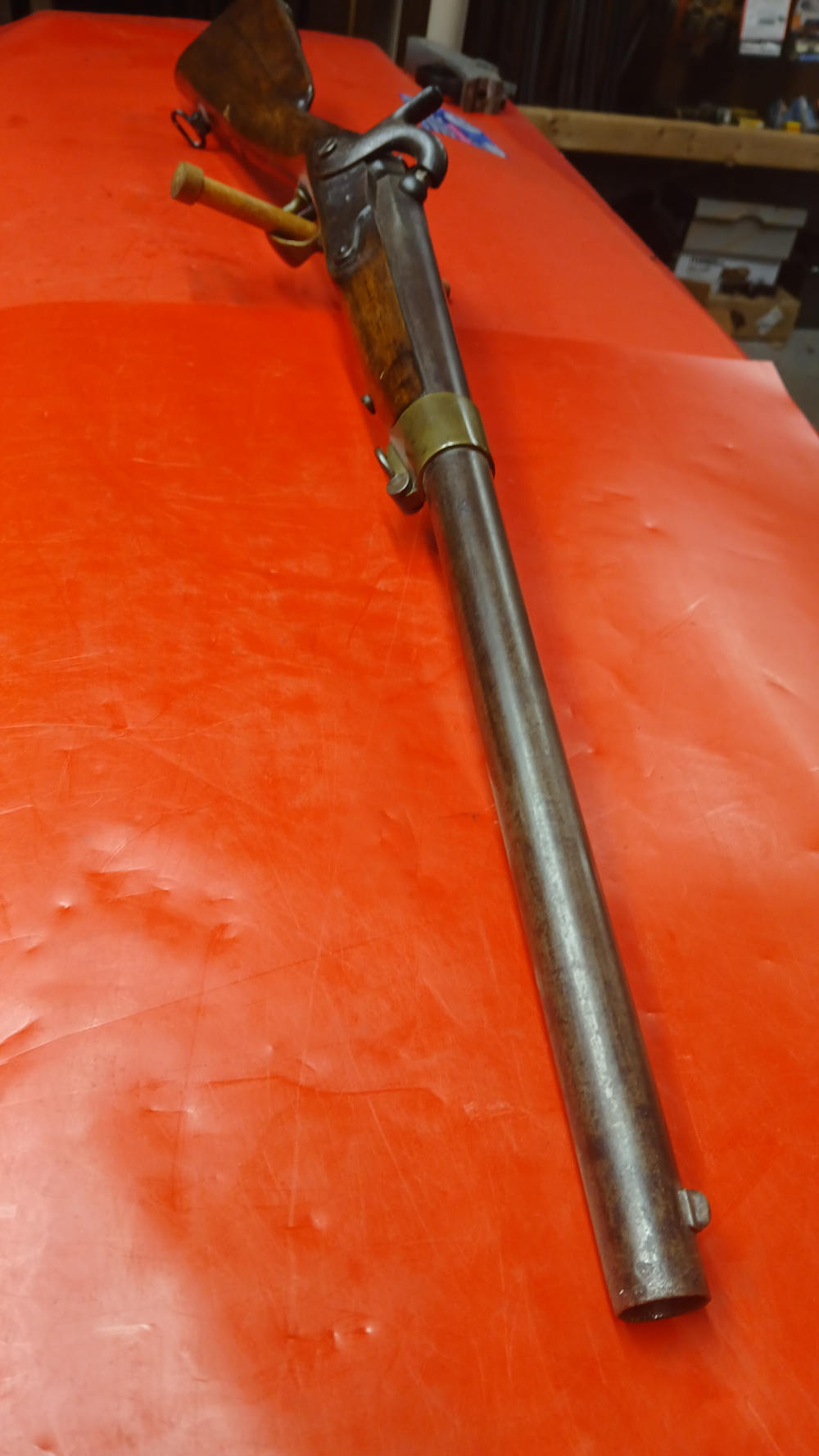 french 1836 - 69 cal - mutzig lancers muketoon carbine rifle - civil war. -img-0
