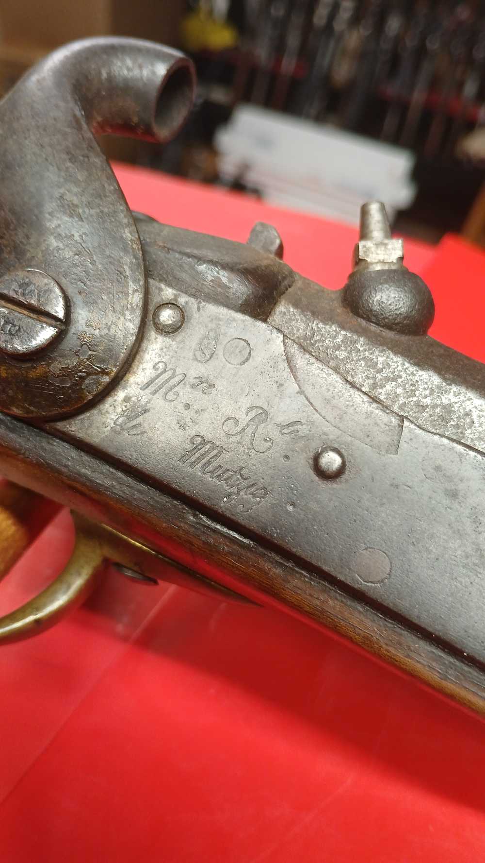 french 1836 - 69 cal - mutzig lancers muketoon carbine rifle - civil war. -img-5