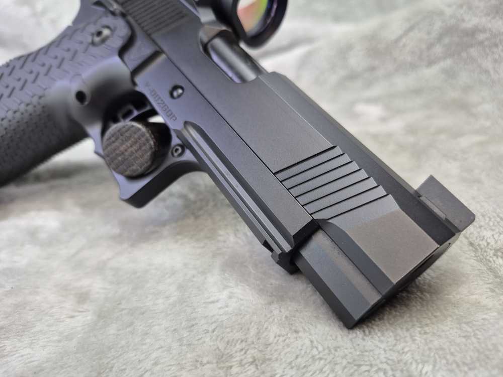Vudoo Gun Works Priest 4.25” Semi Auto 9mm Trijicon SRO2 20rd – EXCELLENT!-img-7