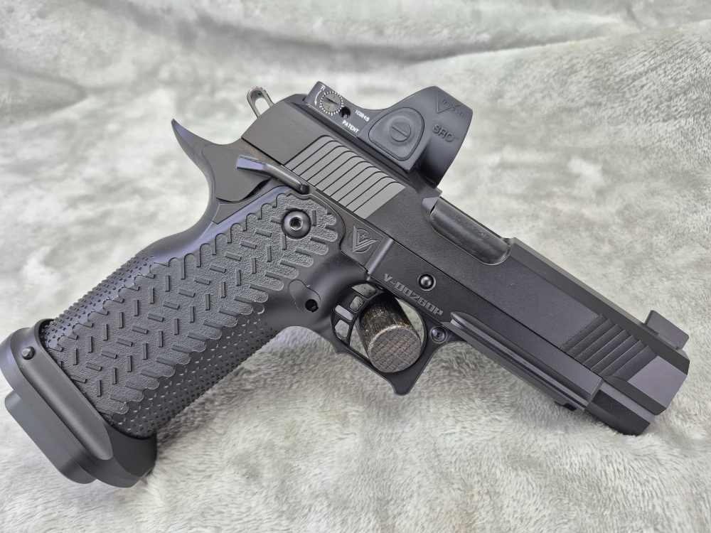 Vudoo Gun Works Priest 4.25” Semi Auto 9mm Trijicon SRO2 20rd – EXCELLENT!-img-1
