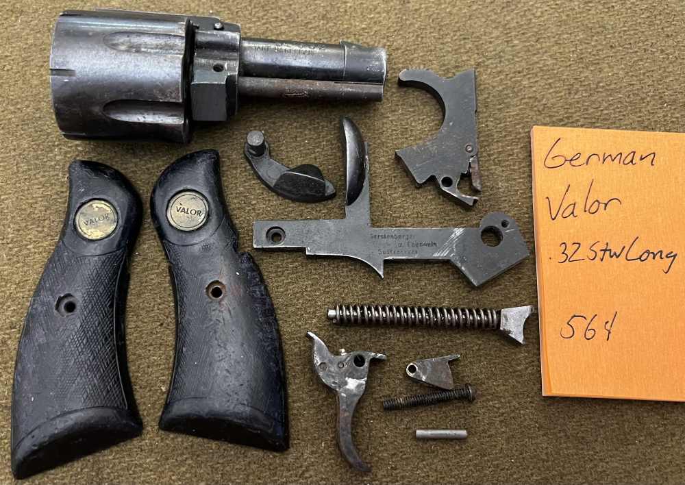 German Valor .32 S&W Long revolver parts kit repair lot barrel grips etc-img-0