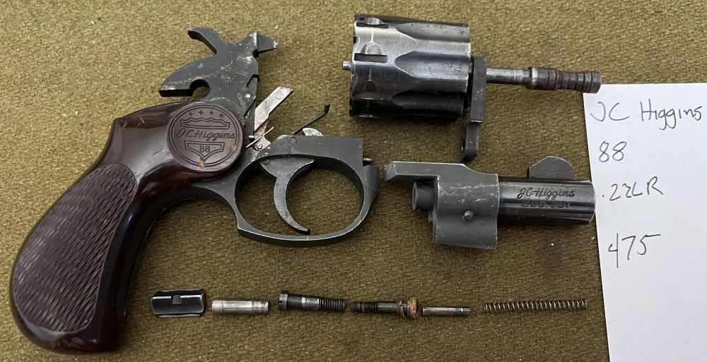 Hi Standard Sentinal JC Higgins 88 .22 revolver parts kit repair lot barrel-img-0