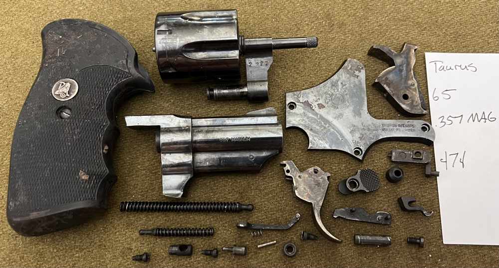 Taurus 65 .357 Magnum revolver parts kit repair lot barrel grips cylinder -img-0