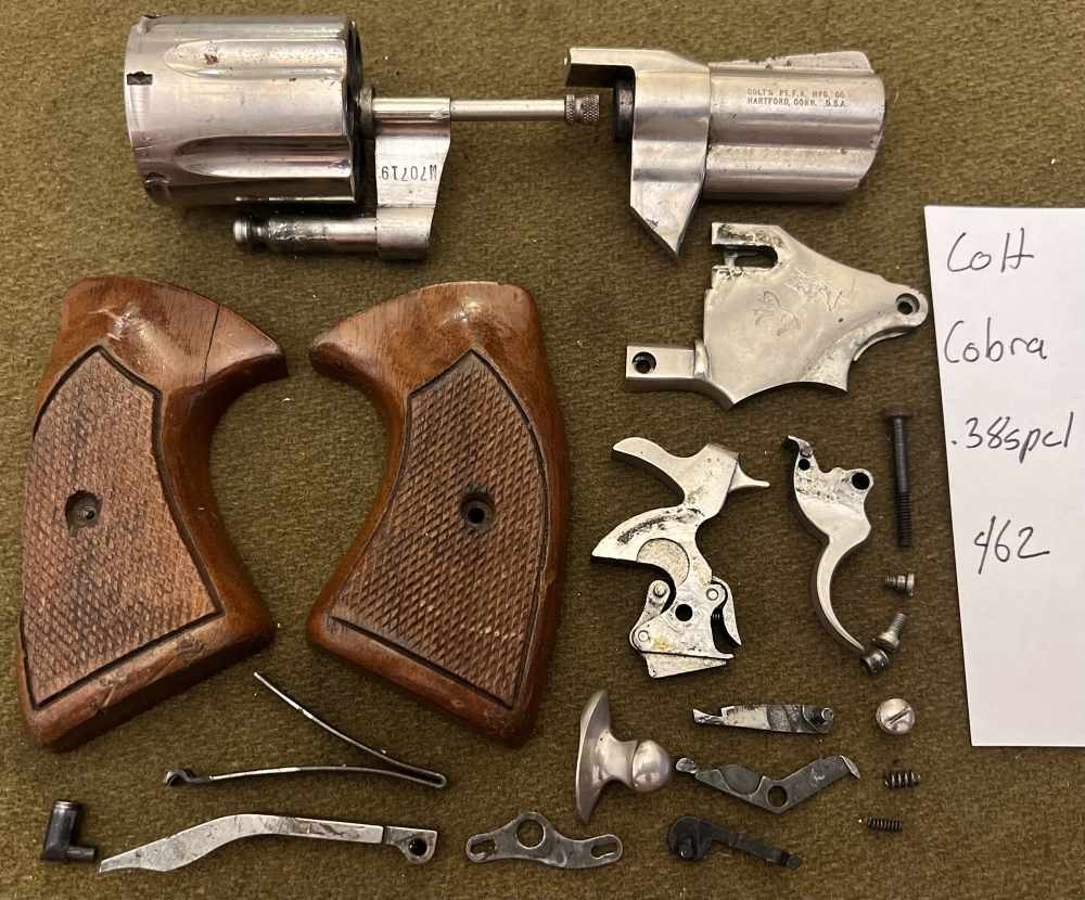Colt Cobra .38 Special revolver parts kit repair lot barrel grips cylinder -img-0