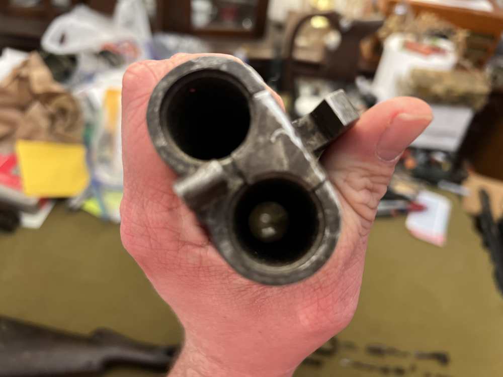 Oxford Arms 12 gauge double barrel shotgun parts kit stock barrel internals-img-11