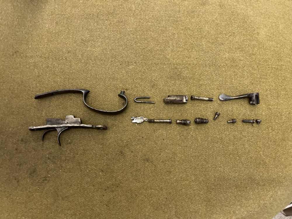 Oxford Arms 12 gauge double barrel shotgun parts kit stock barrel internals-img-12