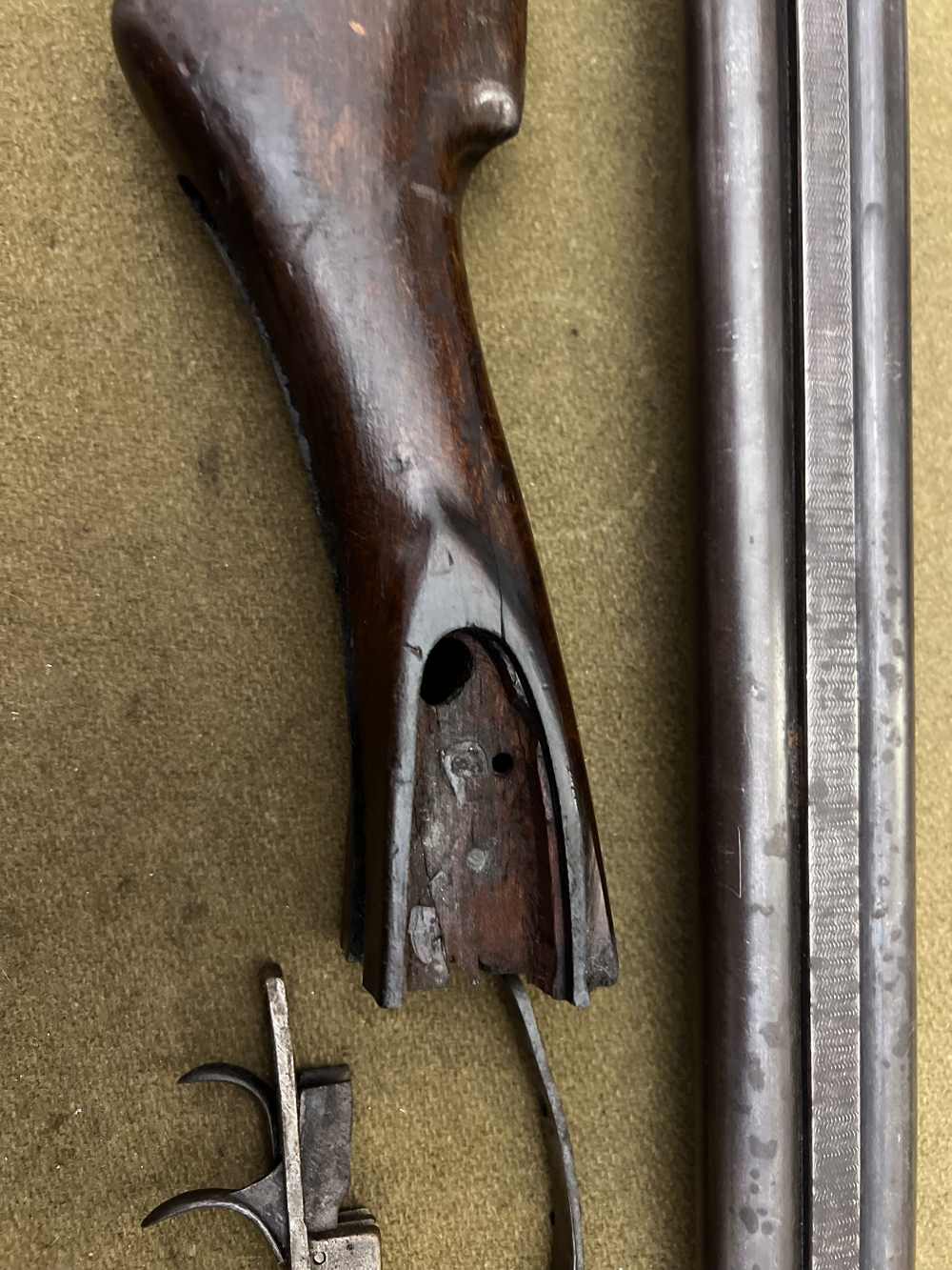 Oxford Arms 12 gauge double barrel shotgun parts kit stock barrel internals-img-2