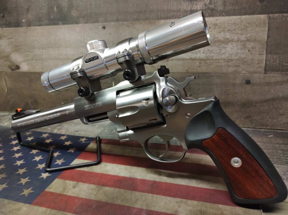 RUGER SUPER REDHAWK 44 MAG 7.5"Brl w/ Tasco 2x22 Pro-Class Scope Mfg1997 NR-img-5