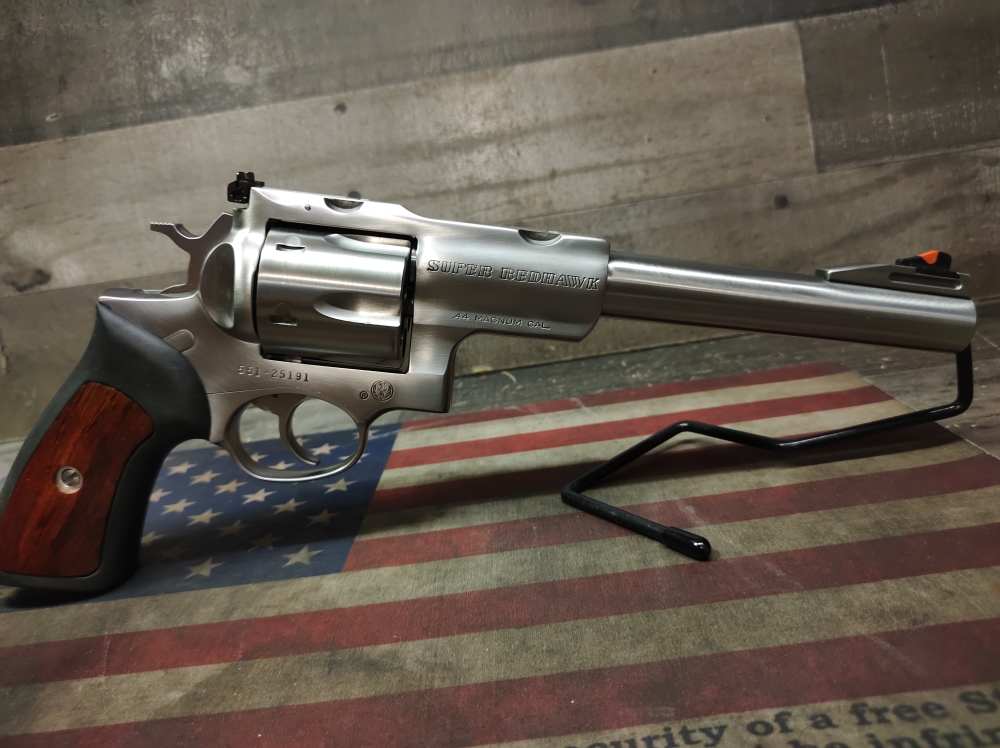 RUGER SUPER REDHAWK 44 MAG 7.5"Brl w/ Tasco 2x22 Pro-Class Scope Mfg1997 NR-img-7