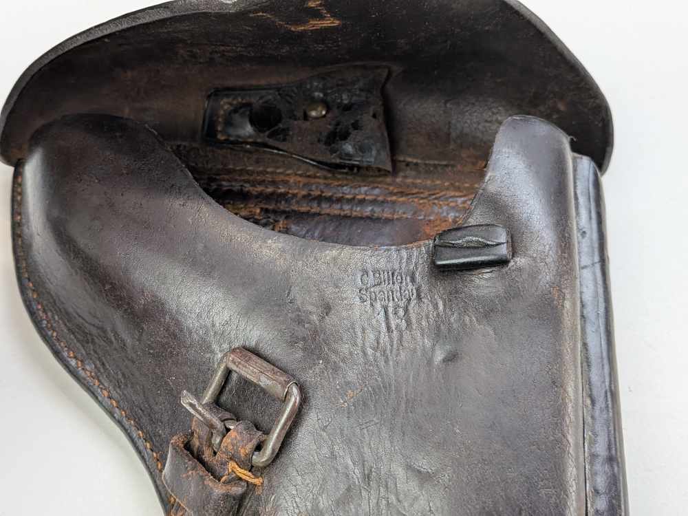 Pre WW1 Imperial German P08 Luger holster, 1913 dated unit marked. #2003-img-4