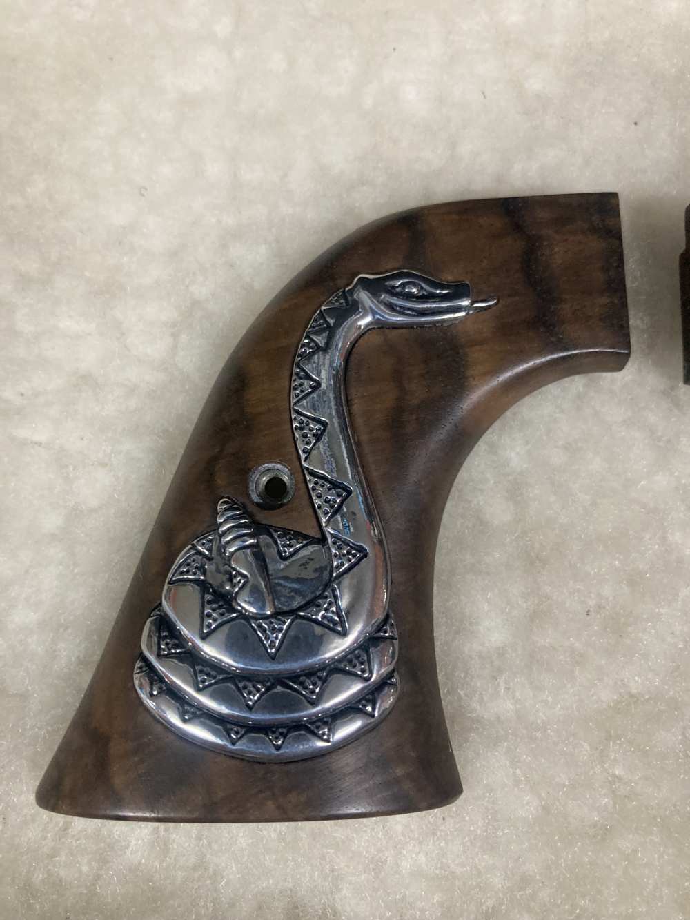 Man With No Name Silver Rattle Snake grips Curly Walnut by Joe Perkins! -img-2