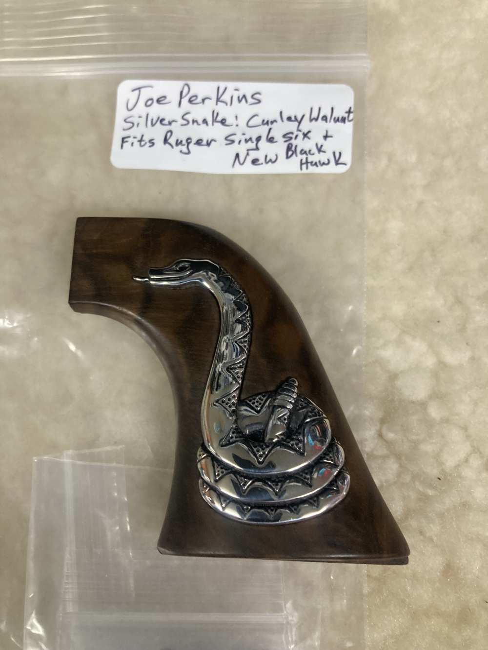 Man With No Name Silver Rattle Snake grips Curly Walnut by Joe Perkins! -img-3