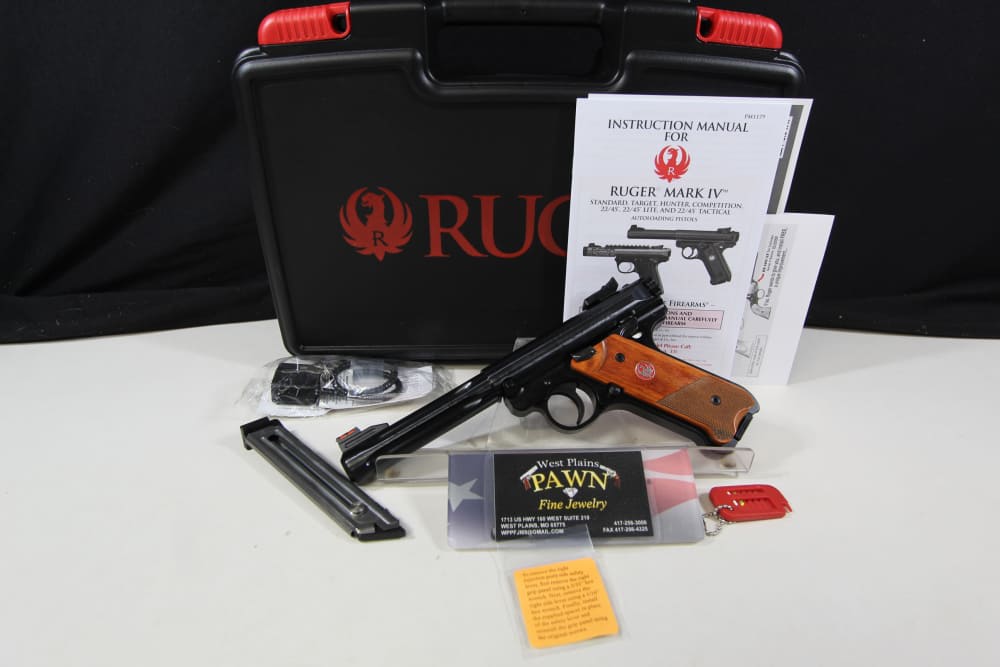 NIB RUGER MARK IV HUNTER 22 LR SEMI AUTO PISTOL 5.5" 10+1 40177-img-1