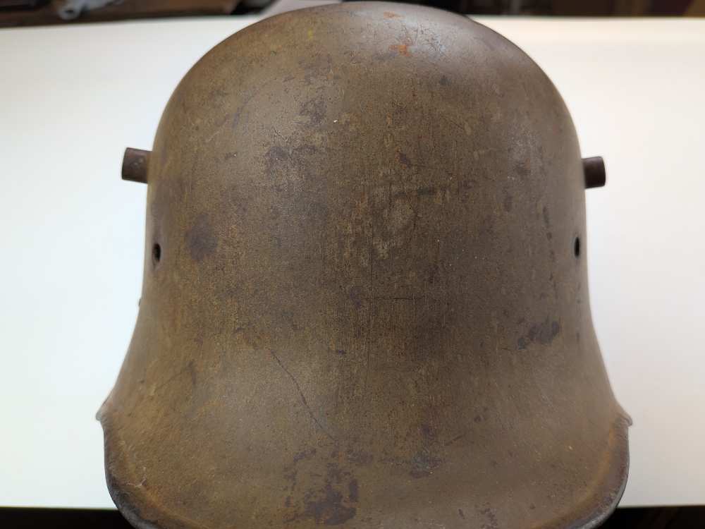 WW1 Austro-Hungarian KUK M17 Helmet original finish. #1984-img-1