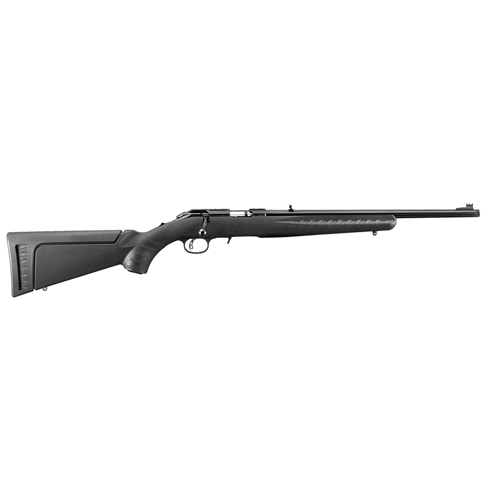 RUGER American Rimfire 22 WMR 18" Threaded 9rd Black Synth Stock Rifle 8322-img-1