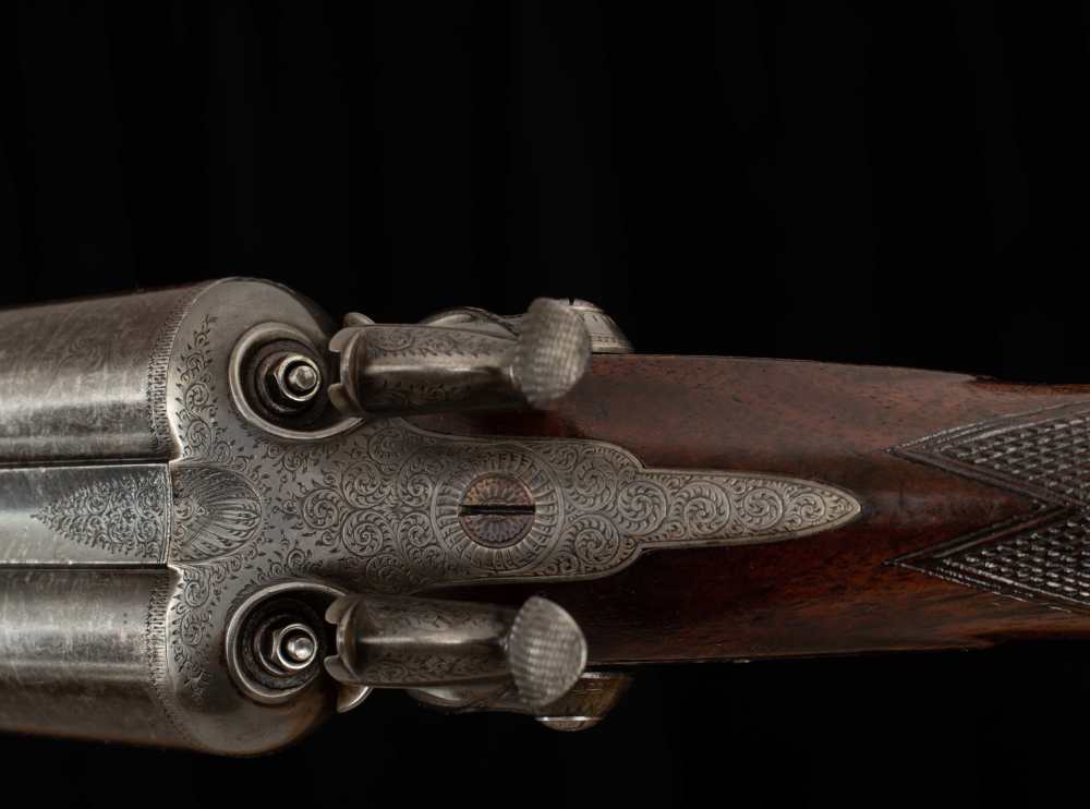 John Dickson & Son 10 Bore – HAMMER GUN, DALLAS BOOK GUN, 1875-img-11
