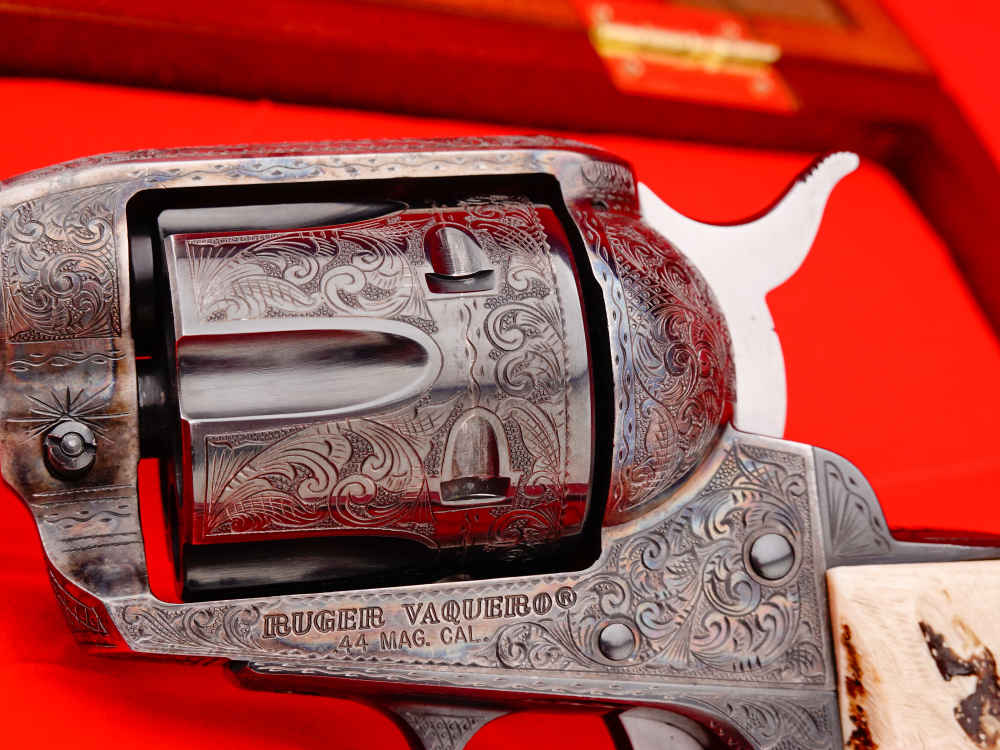Ruger Vaquero SAA 5.5” Blued .44 Magnum *MIKE GOUSE FEGA MASTER ENGRAVED*-img-10