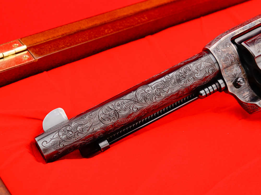 Ruger Vaquero SAA 5.5” Blued .44 Magnum *MIKE GOUSE FEGA MASTER ENGRAVED*-img-4