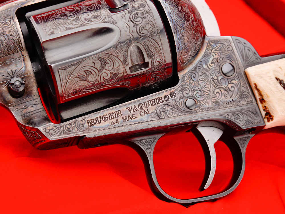Ruger Vaquero SAA 5.5” Blued .44 Magnum *MIKE GOUSE FEGA MASTER ENGRAVED*-img-12