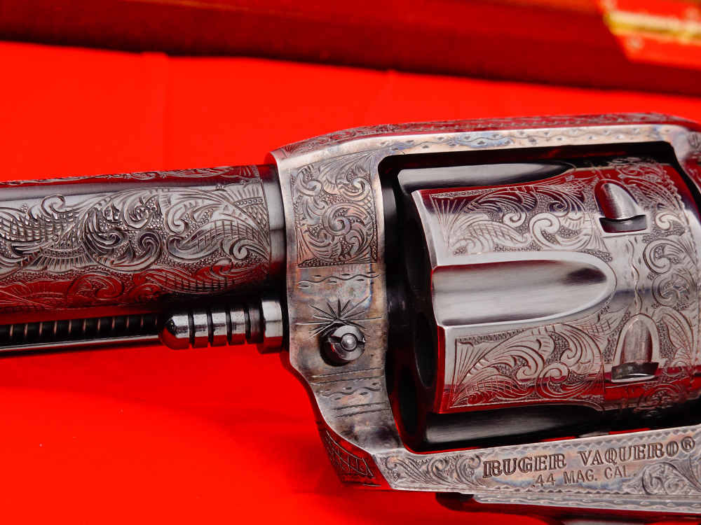 Ruger Vaquero SAA 5.5” Blued .44 Magnum *MIKE GOUSE FEGA MASTER ENGRAVED*-img-9