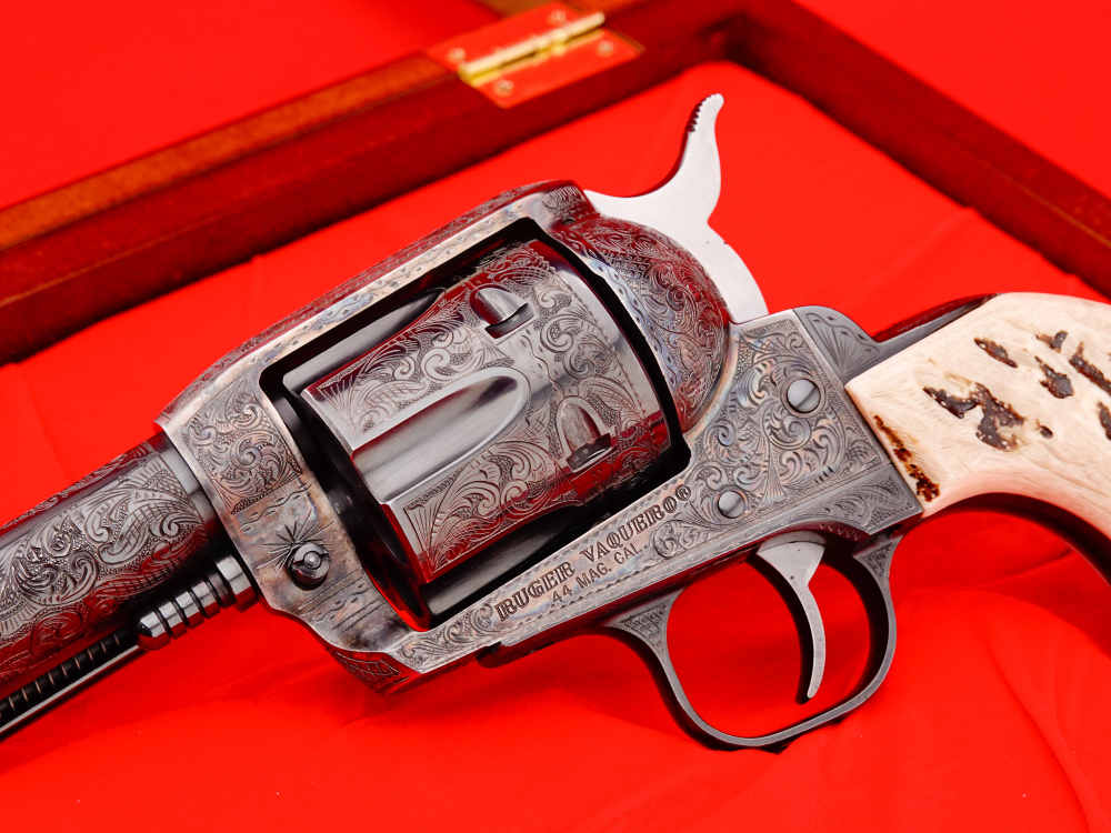 Ruger Vaquero SAA 5.5” Blued .44 Magnum *MIKE GOUSE FEGA MASTER ENGRAVED*-img-5