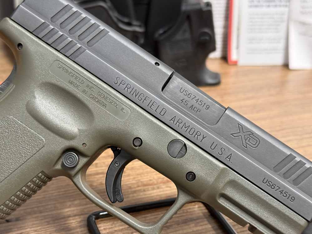 Springfield XD Tactical .45 ACP 5" OD GREEN Clean Original PENNY AUCTION -img-33