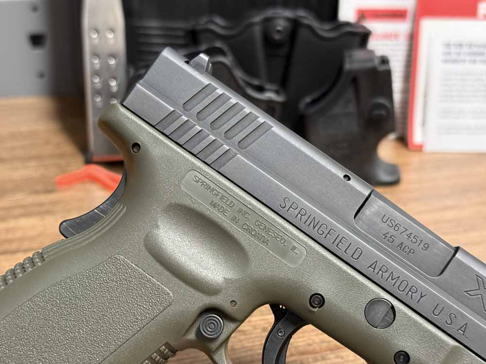 Springfield XD Tactical .45 ACP 5" OD GREEN Clean Original PENNY AUCTION -img-31