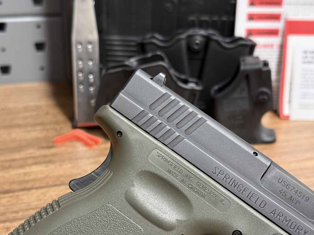 Springfield XD Tactical .45 ACP 5" OD GREEN Clean Original PENNY AUCTION -img-30
