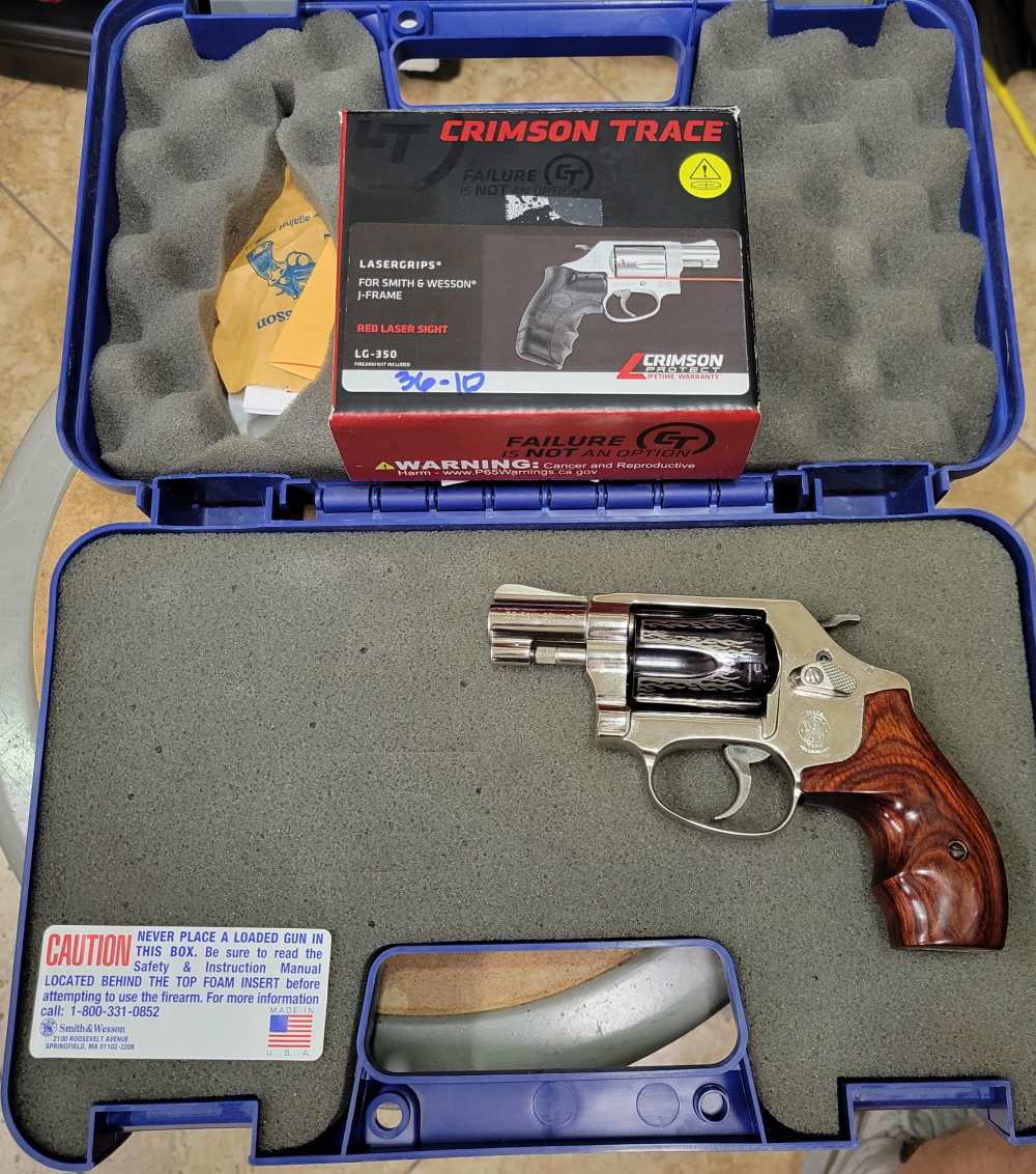 Smith&Wesson Model 36-10 Special Edition Nickle Plated Revolver Flame Cylin-img-0