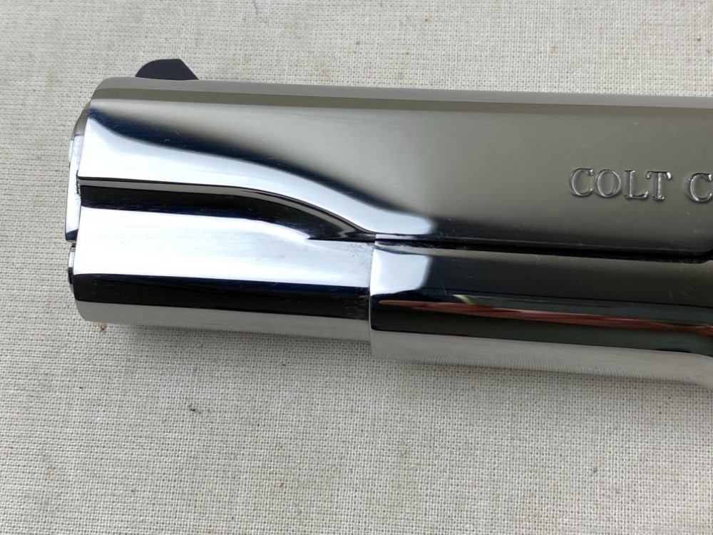 Colt 1911 Custom Shop 45 ACP 5" High Polish Stainless -img-6