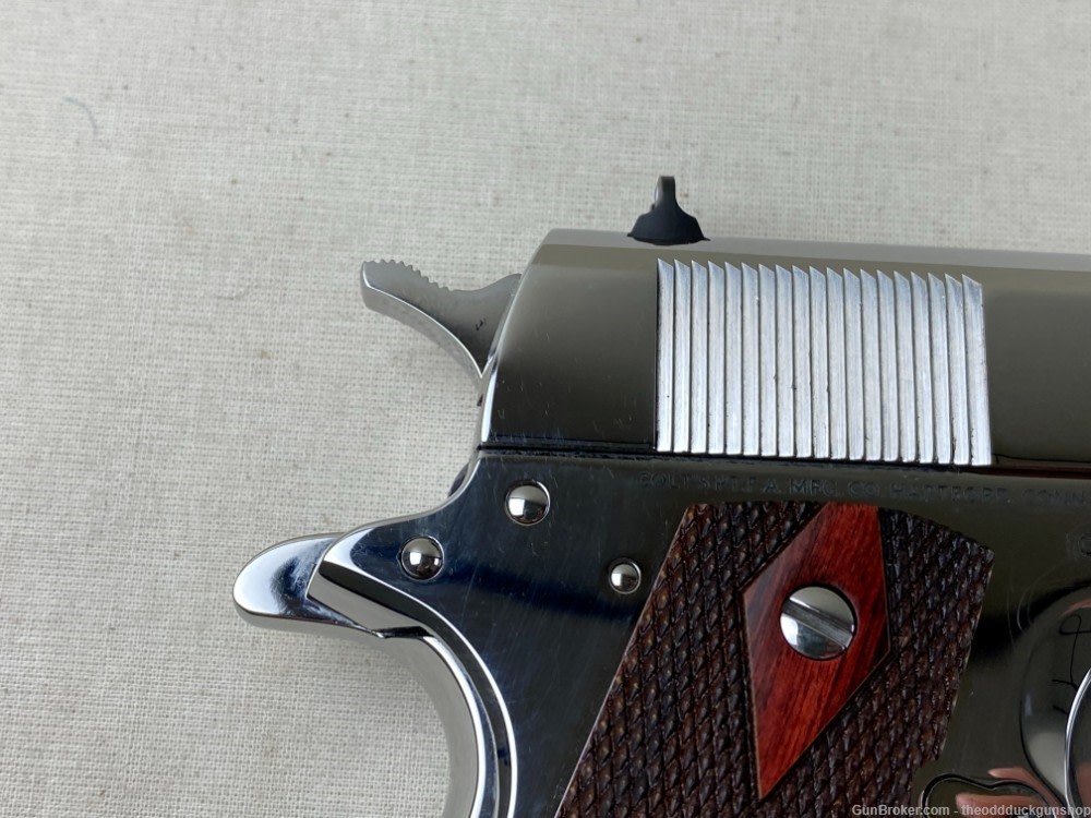Colt 1911 Custom Shop 45 ACP 5" High Polish Stainless -img-12