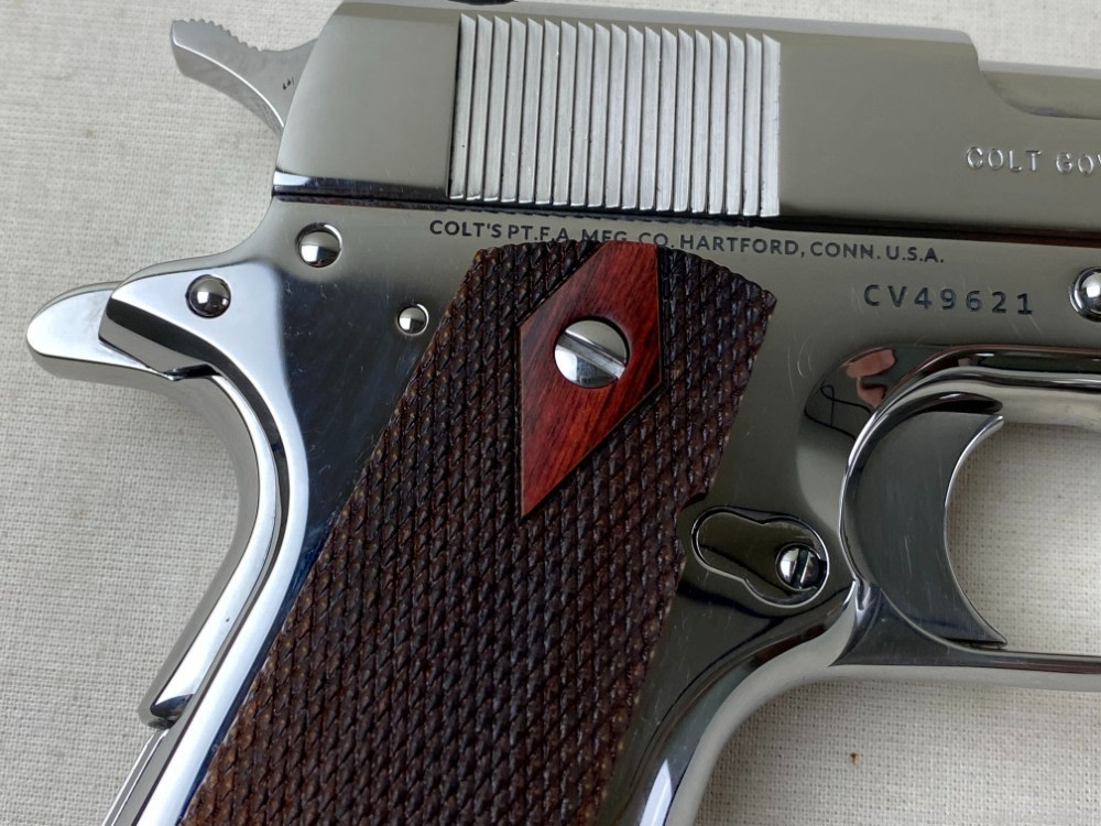 Colt 1911 Custom Shop 45 ACP 5" High Polish Stainless -img-11
