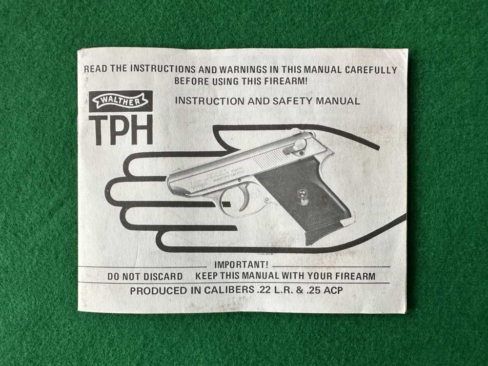 Walther TPH.25acp Case Manual Proof Sheet 6 mags leather Euro. holster+mag -img-8