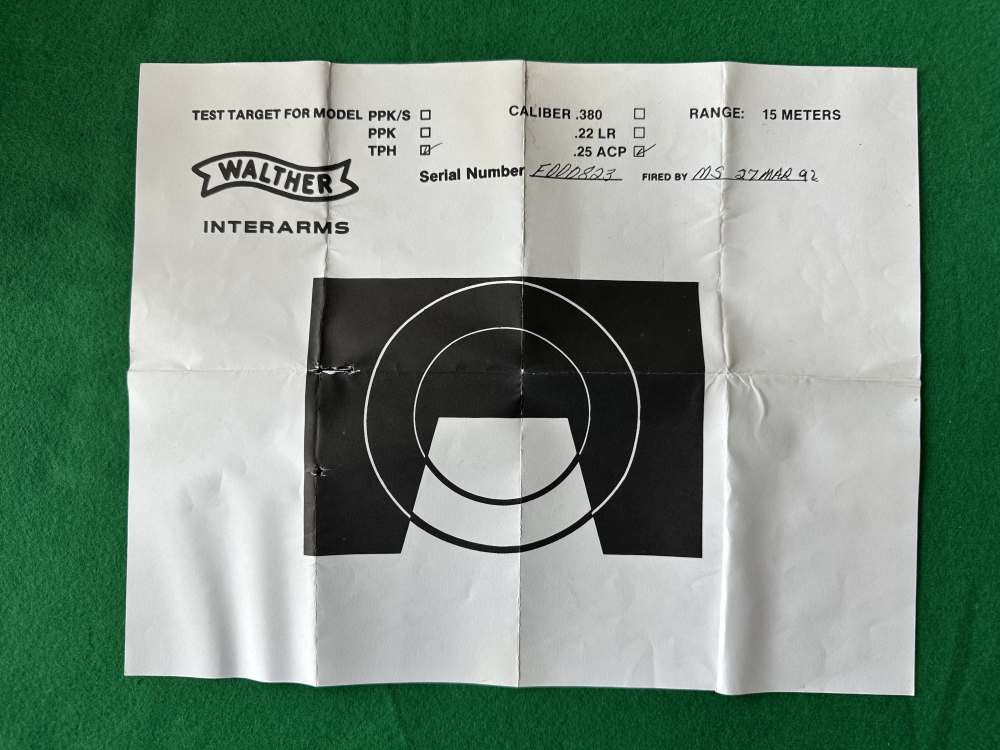 Walther TPH.25acp Case Manual Proof Sheet 6 mags leather Euro. holster+mag -img-10