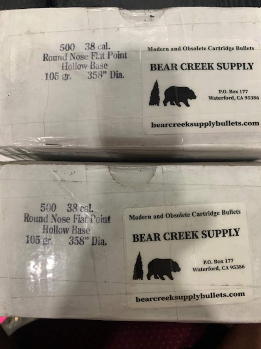 1000 Count Bear Creek Supply 38 cal 105gr RNFP Hollow Base-img-0