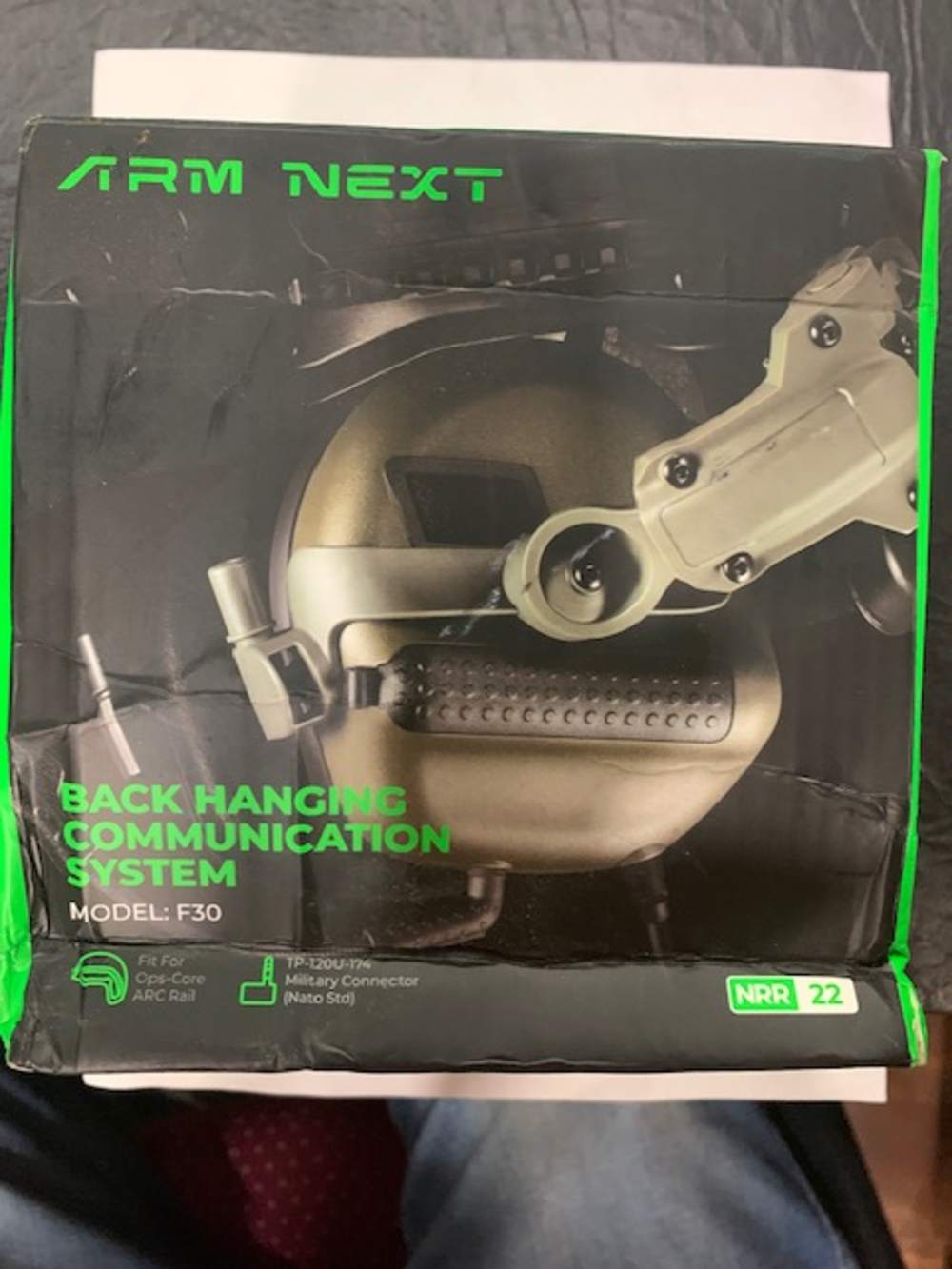 Arm Next Helmet Ear Pro black F30-E NRR 22 DB-img-0